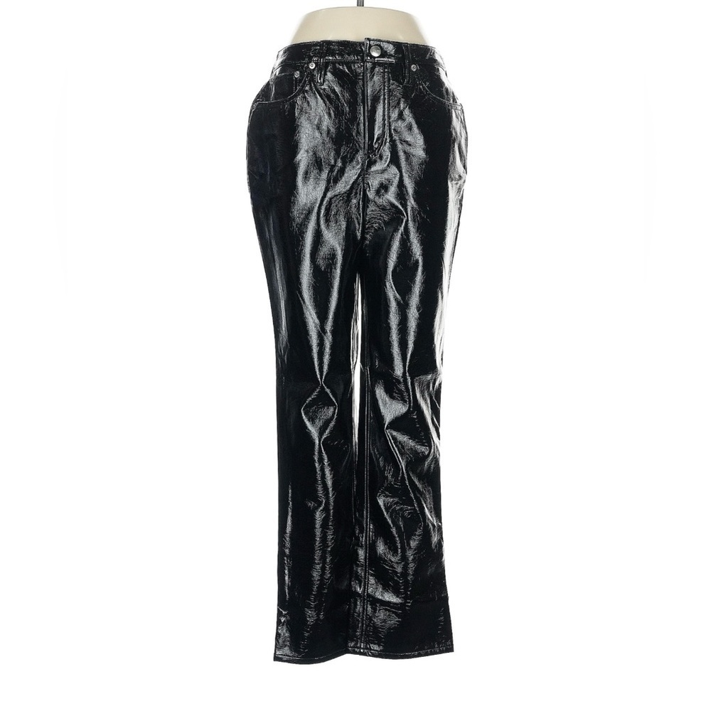 J.Crew Collection Faux Leather Pants High Rise Demi Boot Crop Black Size 28 NWT - Picture 2 of 10